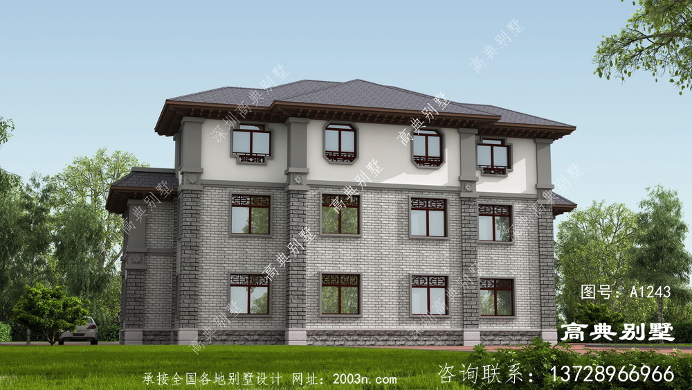 怎么建中式風格雙拼別墅才宏偉壯觀?