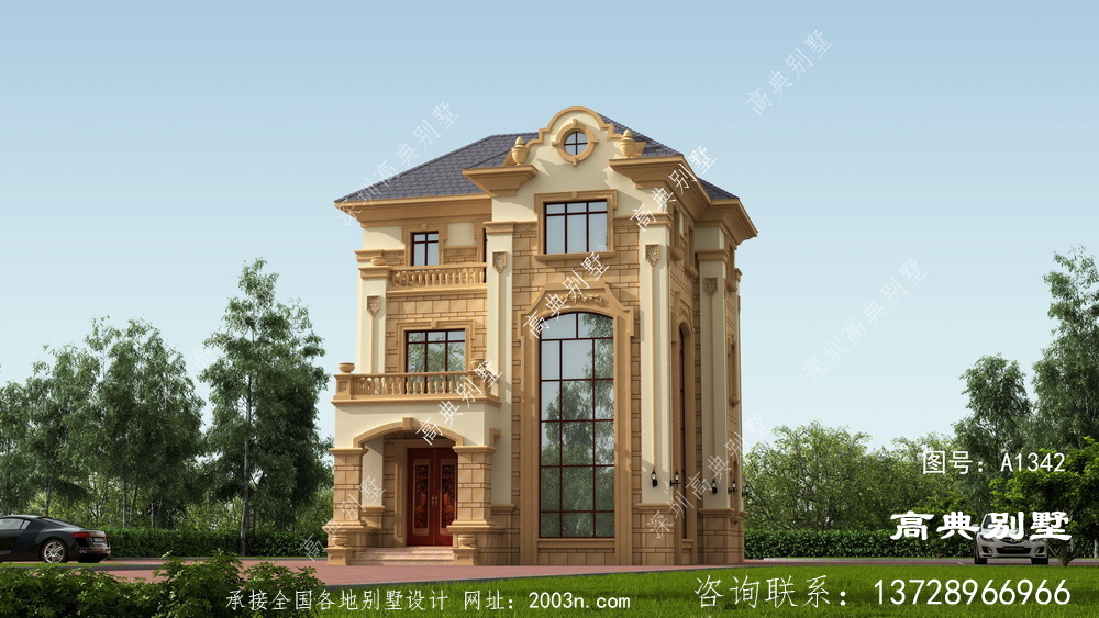 時尚簡約的三層別墅