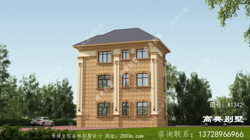時尚簡約的三層別墅