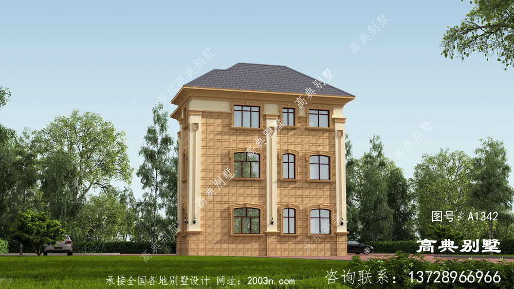 時尚簡約的三層別墅