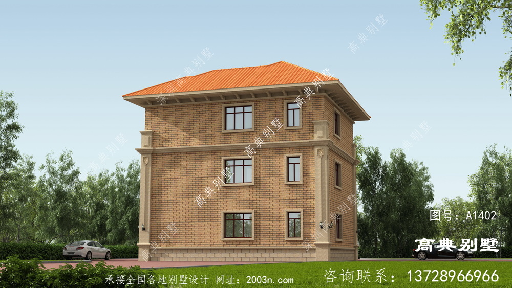 復式的歐式石材別墅