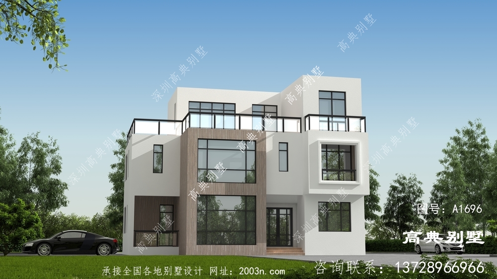 現(xiàn)代風(fēng)格三層平屋頂別墅 現(xiàn)代風(fēng)格三層平屋頂別墅