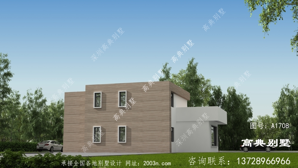 農村自建現代兩層住宅設計圖
