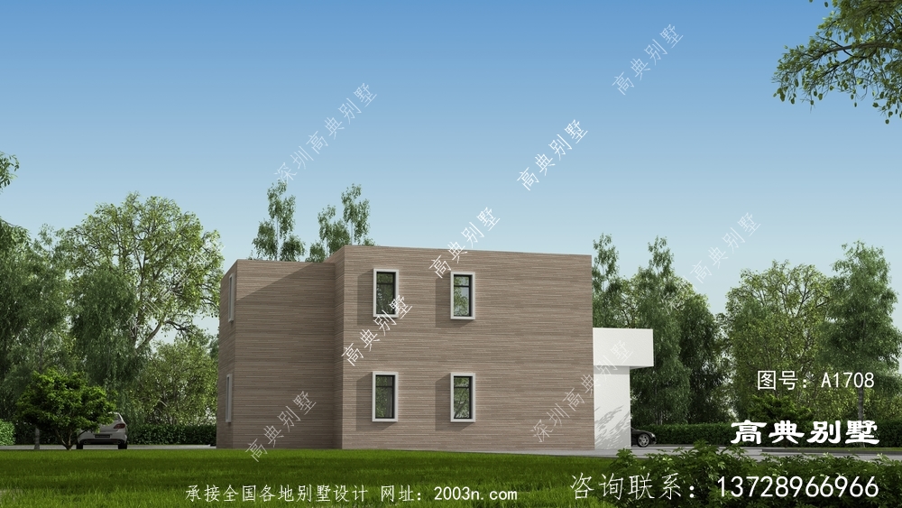 農村自建現代兩層住宅設計圖