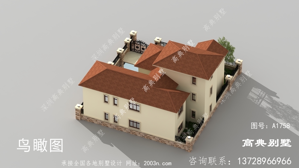 西班牙風格院子別墅
