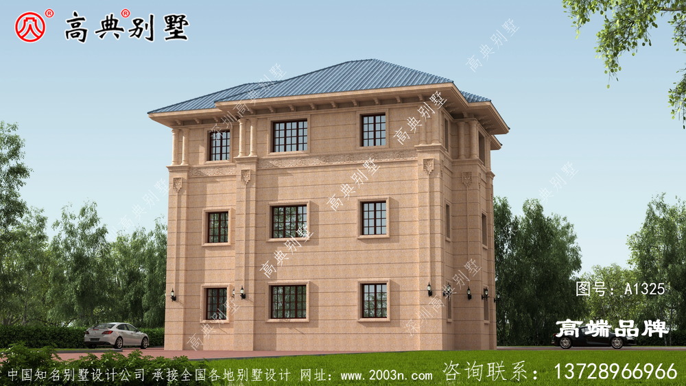 復(fù)式三層經(jīng)典石材別墅設(shè)計(jì)圖紙