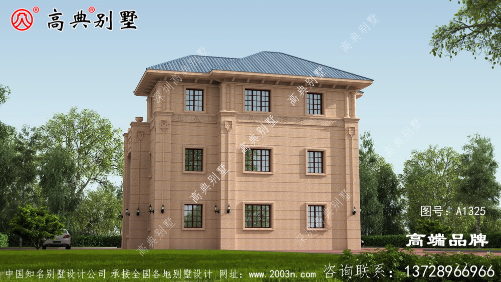 復(fù)式三層經(jīng)典石材別墅設(shè)計(jì)圖紙