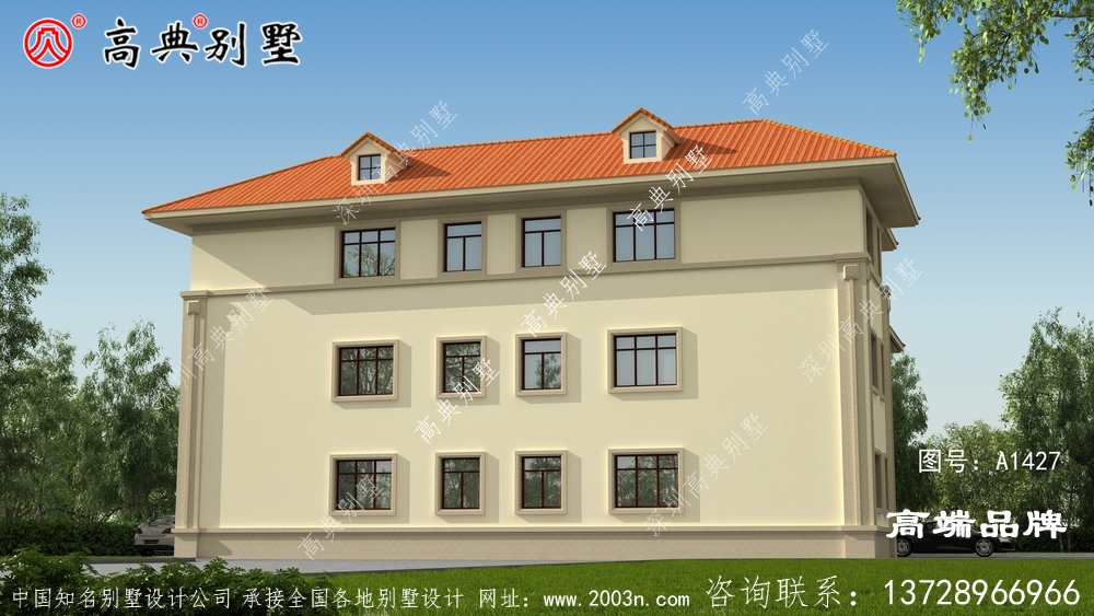 漂亮的別墅雙拼設計圖