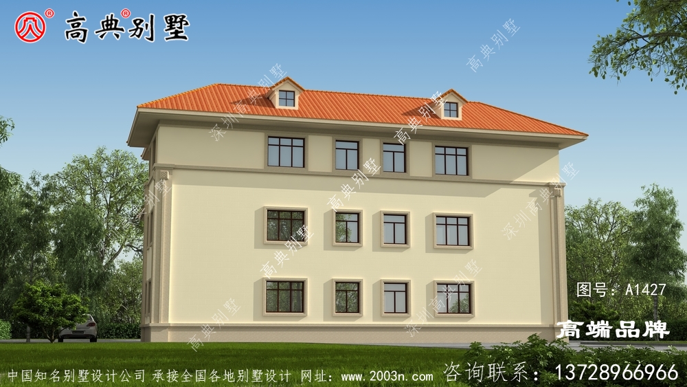 漂亮的別墅雙拼設計圖