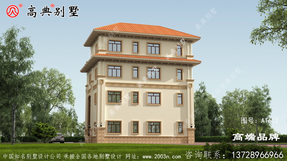漂亮有型的歐式四層別墅