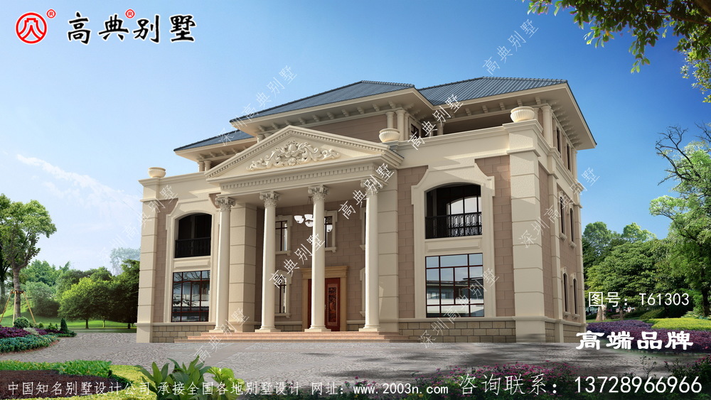 三層歐式別墅設計圖紙及效果圖