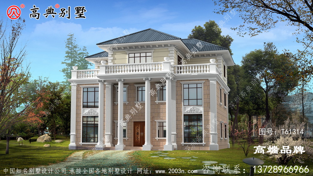充滿少女心的歐式三層別墅設計圖 充滿少女心的歐式三層別墅設計圖