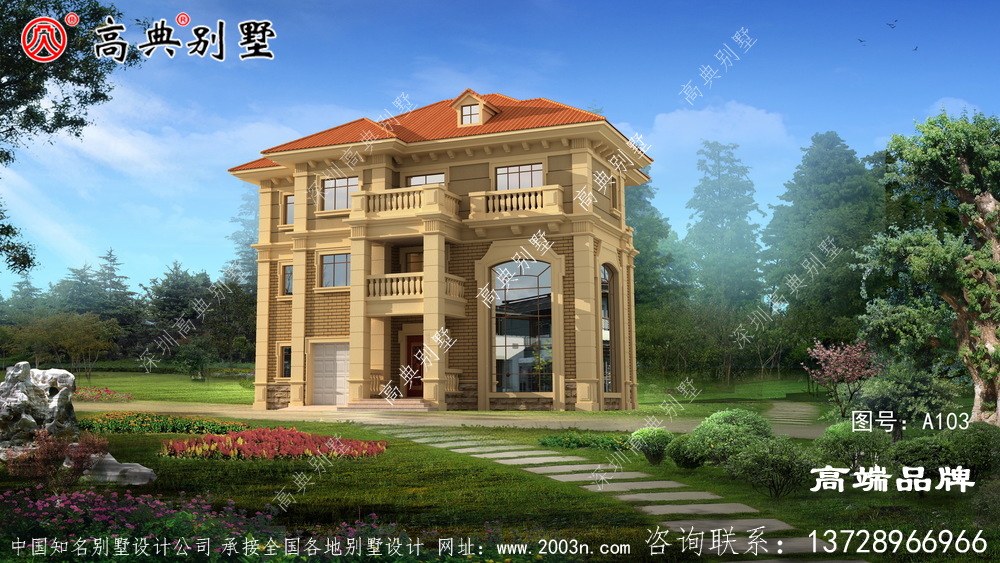 歐式自營住宅別墅設計圖,擁有大露臺 歐式自營住宅別墅設計圖,擁有大露臺