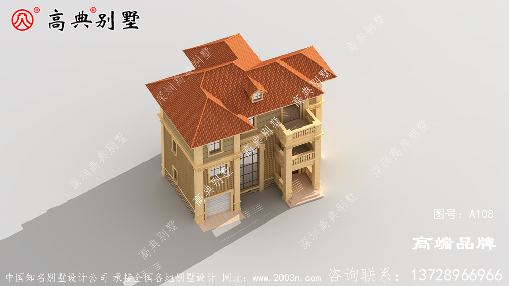 農村建設歐式圖紙設計方案,外觀精巧配車庫