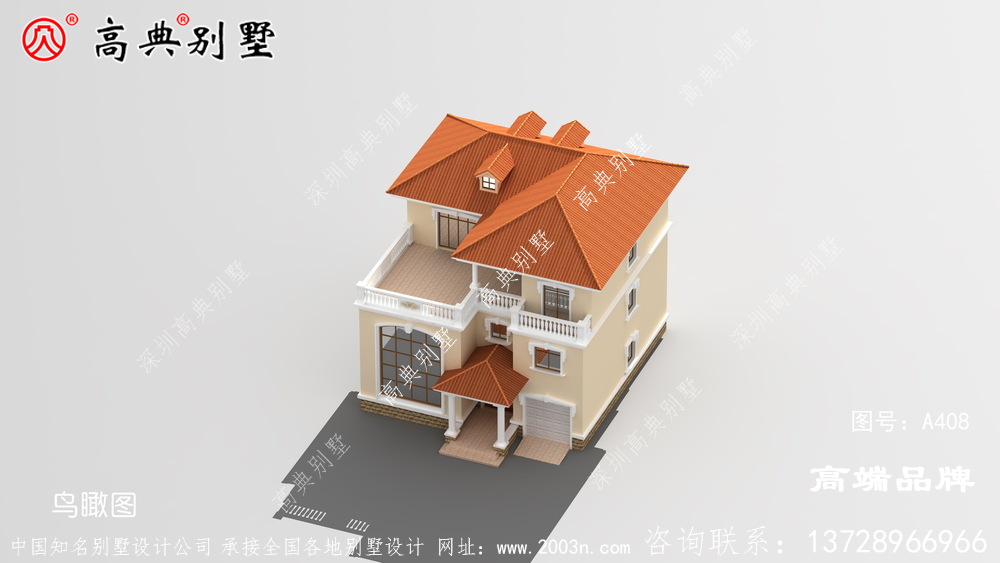 時尚亮麗的農村歐式風格別墅設計圖紙