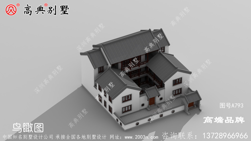 三樓農(nóng)村新別墅的設(shè)計(jì)圖，中式風(fēng)格