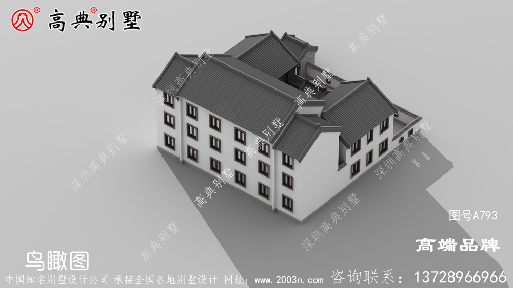 三樓農(nóng)村新別墅的設(shè)計(jì)圖，中式風(fēng)格