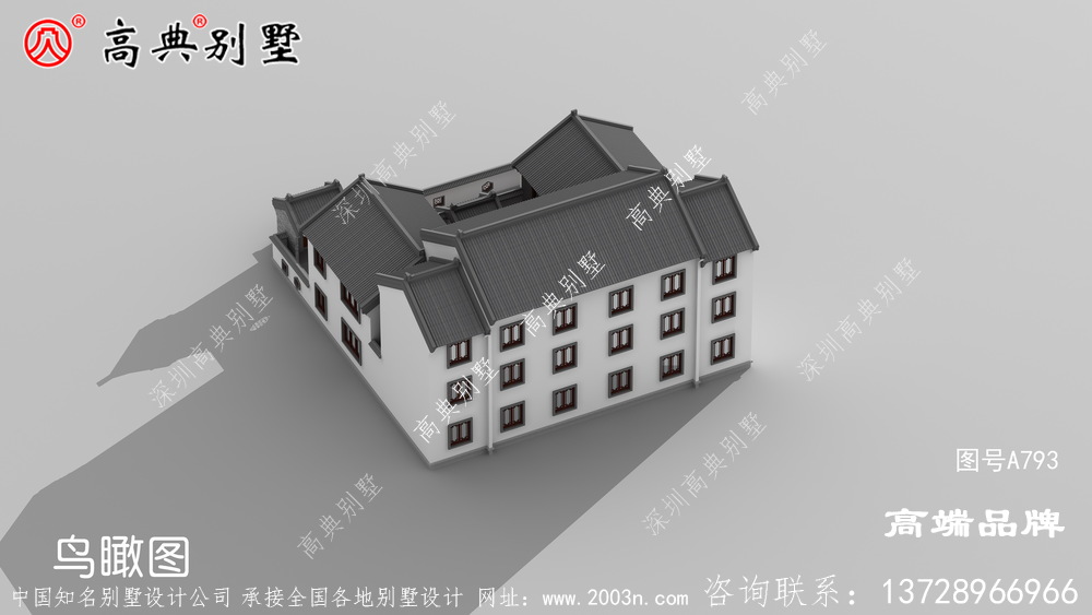 三樓農(nóng)村新別墅的設(shè)計(jì)圖，中式風(fēng)格