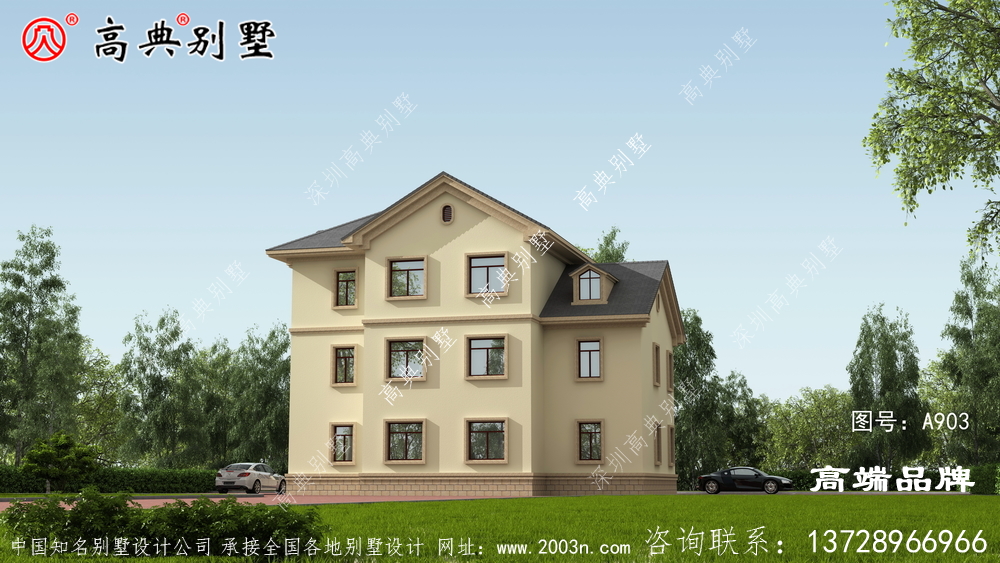 三層鄉村別墅設計圖紙,精美設計,大師之作