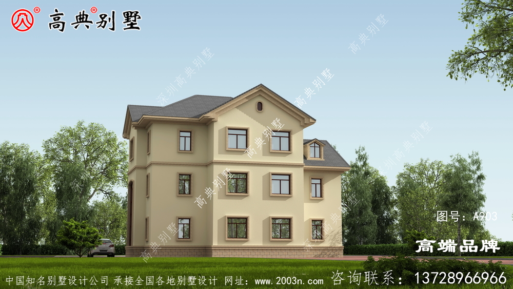 三層鄉村別墅設計圖紙,精美設計,大師之作
