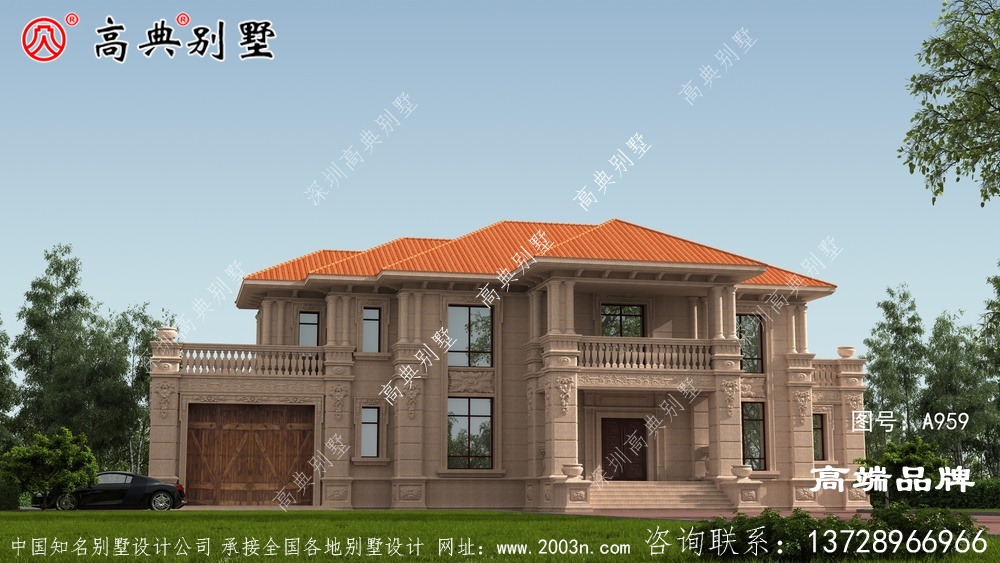 復(fù)式兩層別墅，建歐式石材的奢華大氣