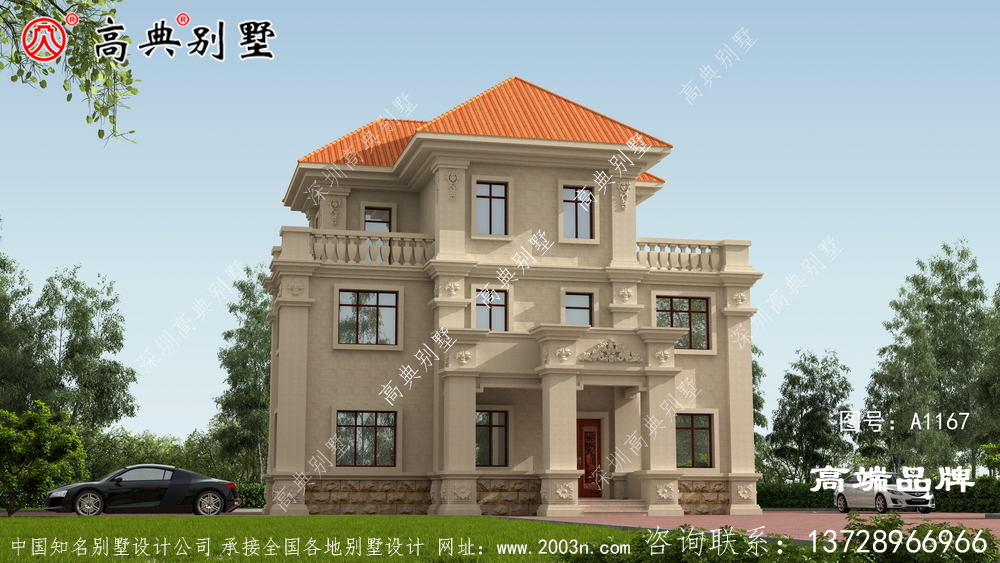 農村三樓復式建造小洋樓別墅設計圖 農村三樓復式建造小洋樓別墅設計圖