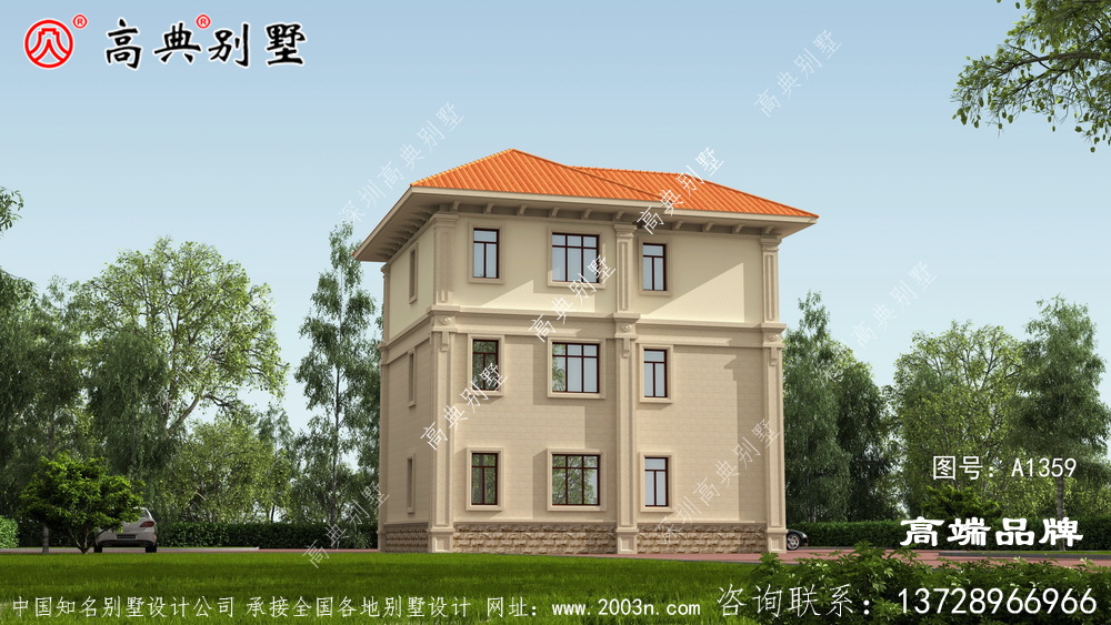 歐式風格三層別墅設計平面圖