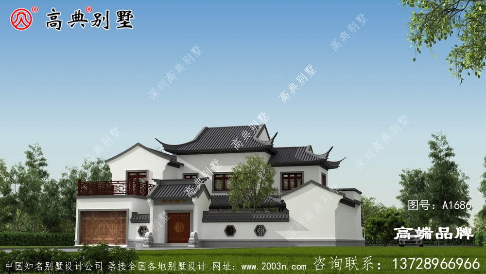 經典實用兩層蘇式園林別墅設計圖
