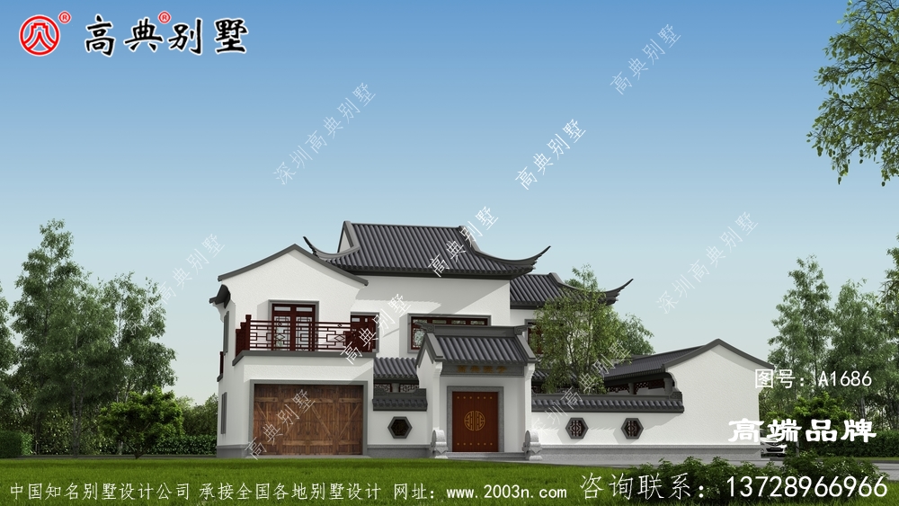 經典實用兩層蘇式園林別墅設計圖