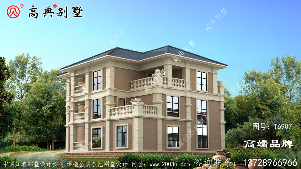 歐式實用三層別墅設計圖