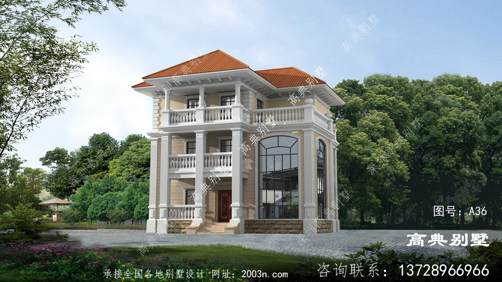 歐式風格三層漂亮復式別墅設計圖紙 歐式風格三層漂亮復式別墅設計圖紙