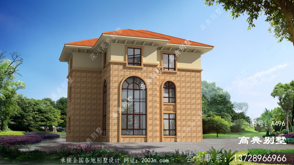完美設計的歐式風格三層別墅效果圖