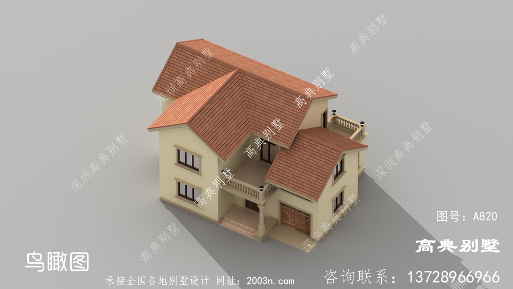 二樓農村經典住宅別墅設計圖，經濟型別墅