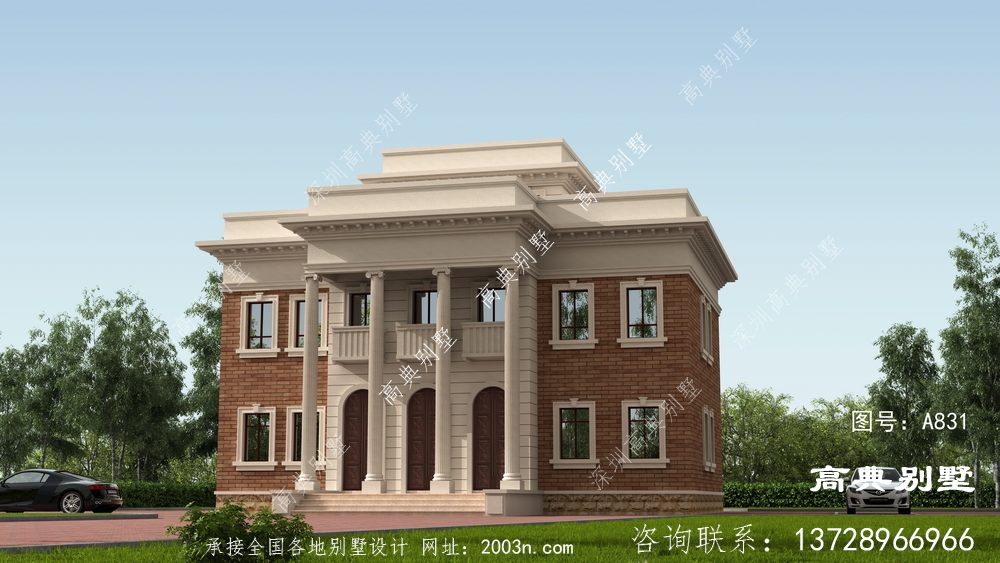三層簡歐風格別墅設計圖