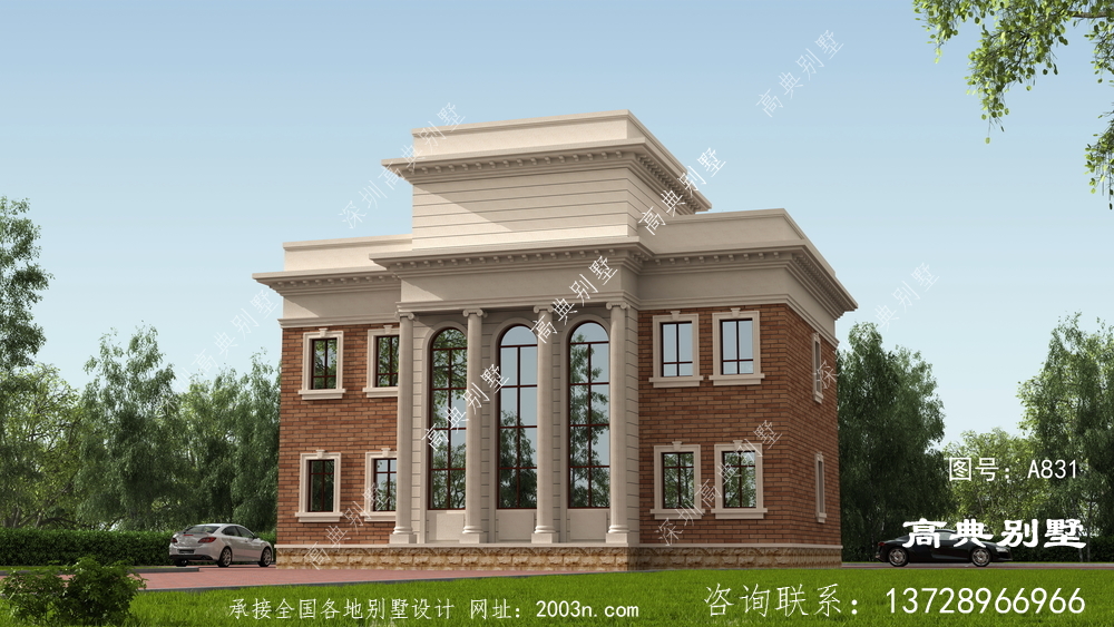 三層簡歐風格別墅設計圖