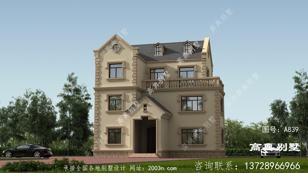 鄉村三層別墅戶型圖及外型照片 鄉村三層別墅戶型圖及外型照片