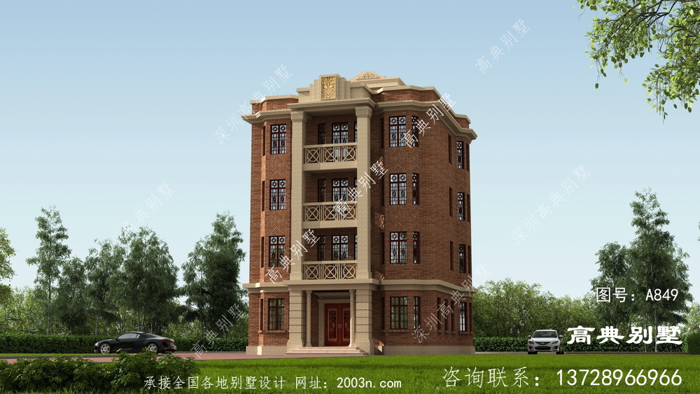 歐式古典五層平屋頂別墅設(shè)計(jì)圖紙 歐式古典五層平屋頂別墅設(shè)計(jì)圖紙
