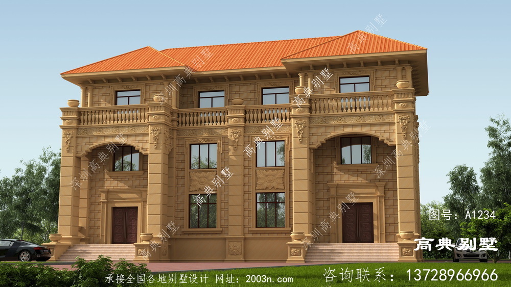 這樣建歐式雙拼三層別墅，奢華精致又布局合理