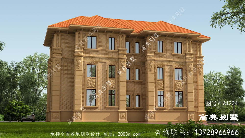 這樣建歐式雙拼三層別墅，奢華精致又布局合理
