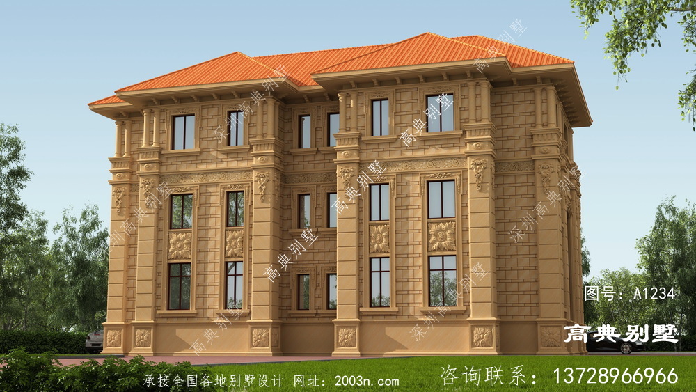 這樣建歐式雙拼三層別墅，奢華精致又布局合理