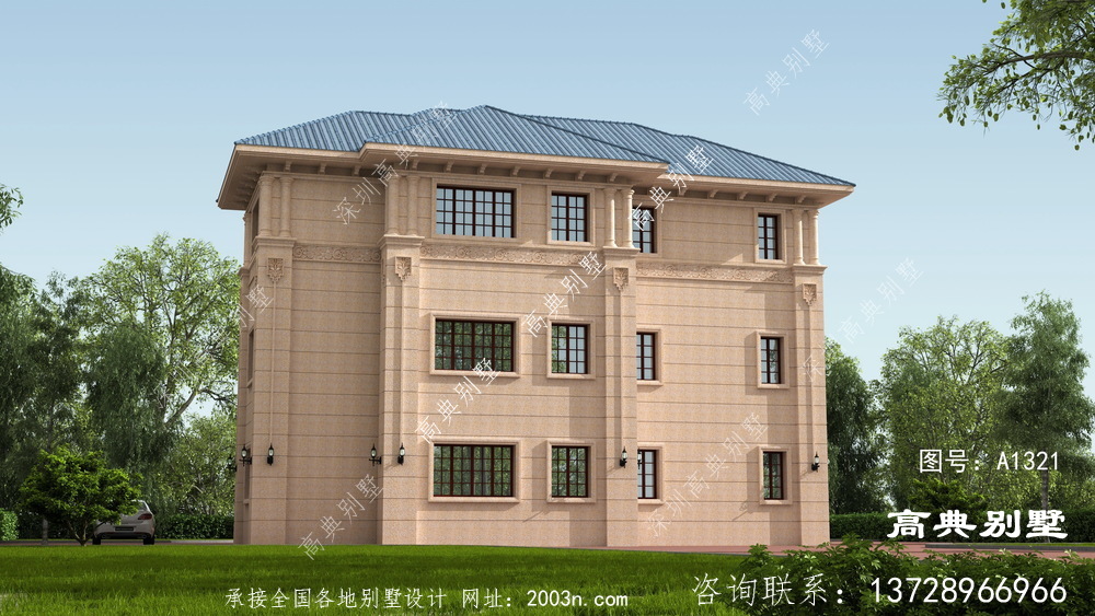 最新款別墅外觀圖設計圖,外型盡展奢侈大氣