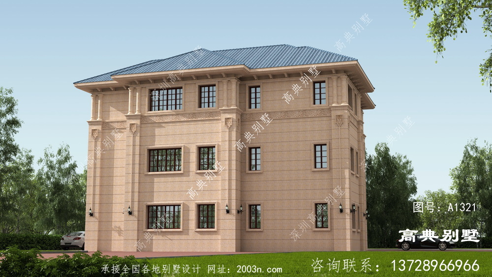 最新款別墅外觀圖設計圖,外型盡展奢侈大氣