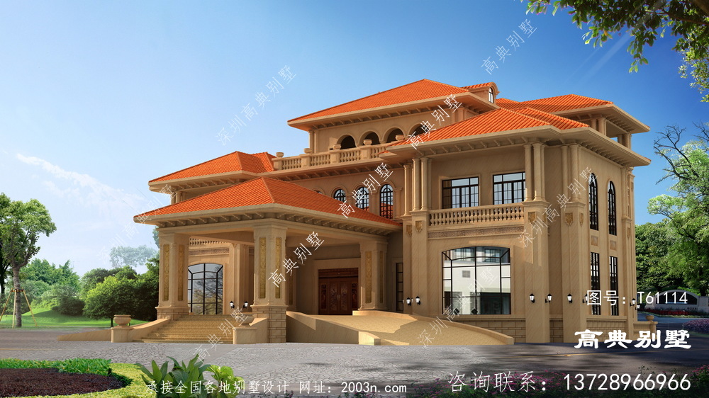 頂級歐式三層別墅會所式住宅效果圖