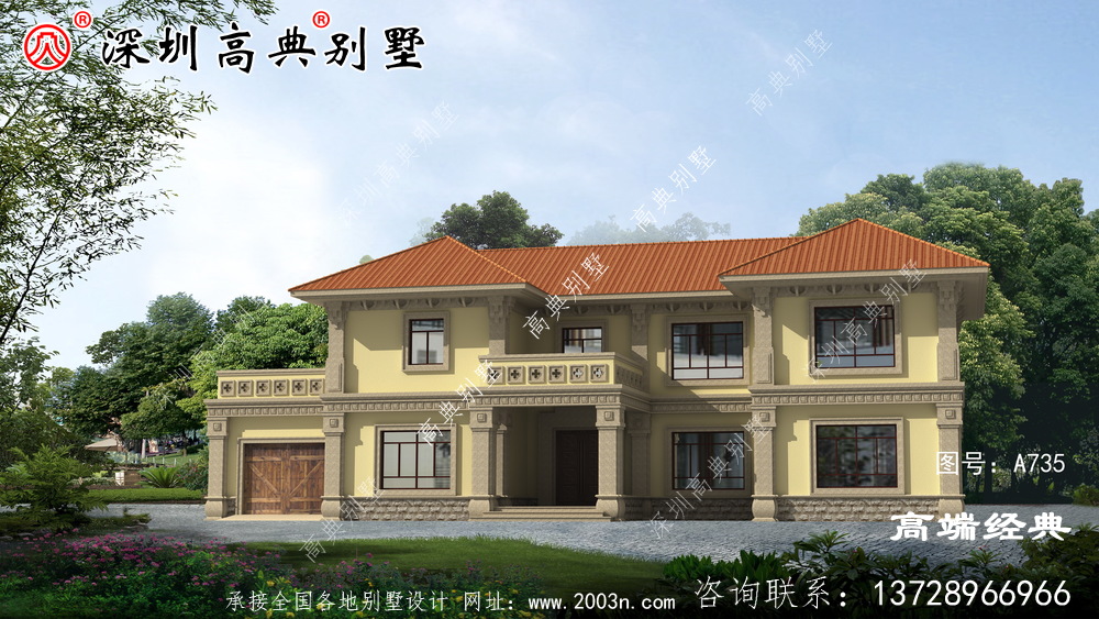 廣東農(nóng)村自營住宅圖，簡單大氣，想低調(diào)都不行。