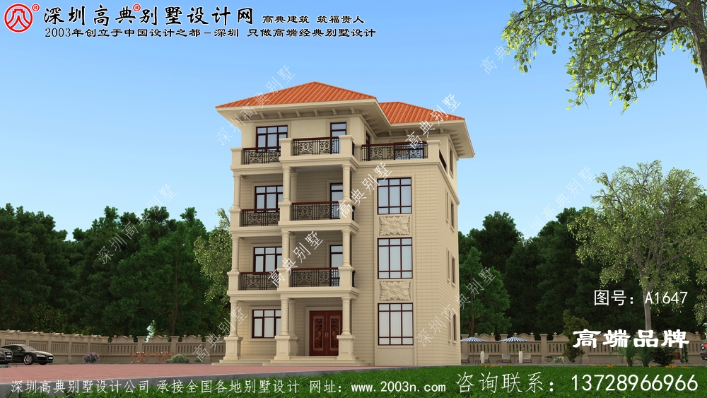 四層歐式別墅設計，建好你就是村里的土豪