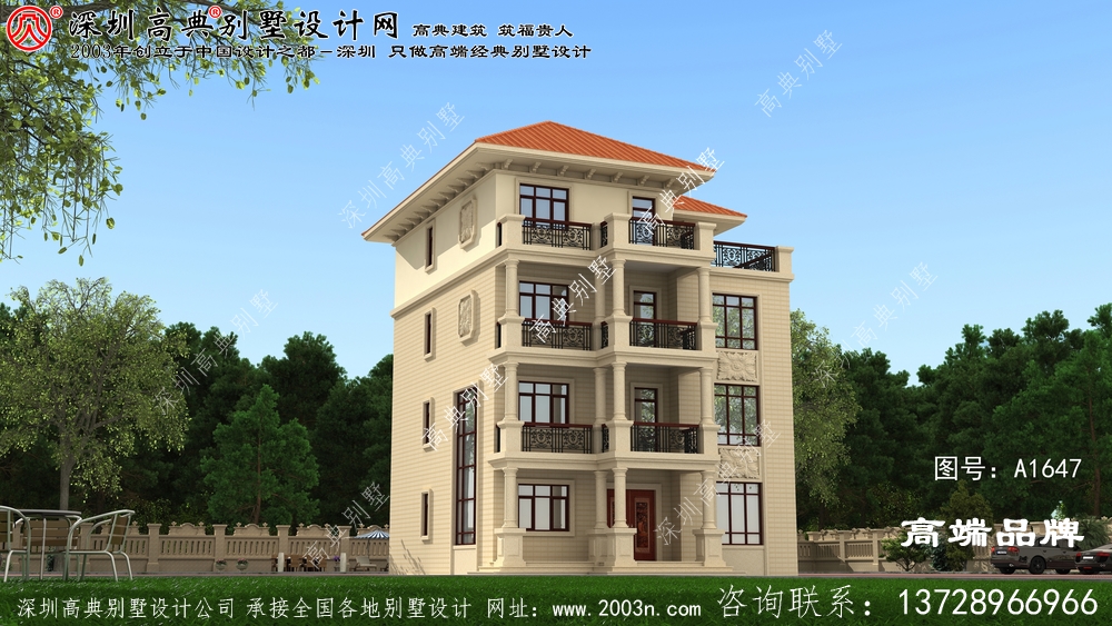 四層歐式別墅設計，建好你就是村里的土豪