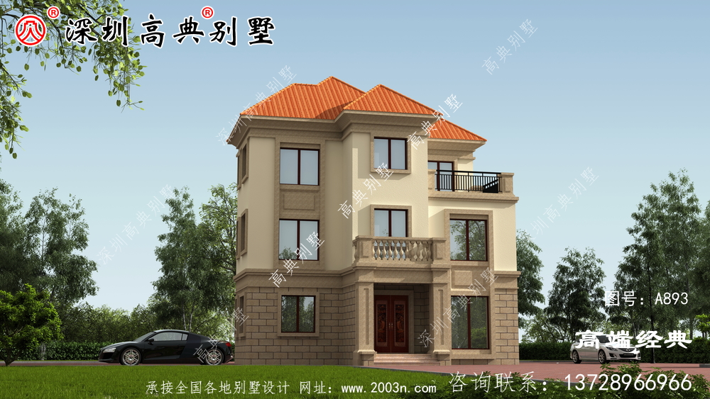 農(nóng)村住宅設(shè)計效果圖,簡單大方,父母住在那里很開心。