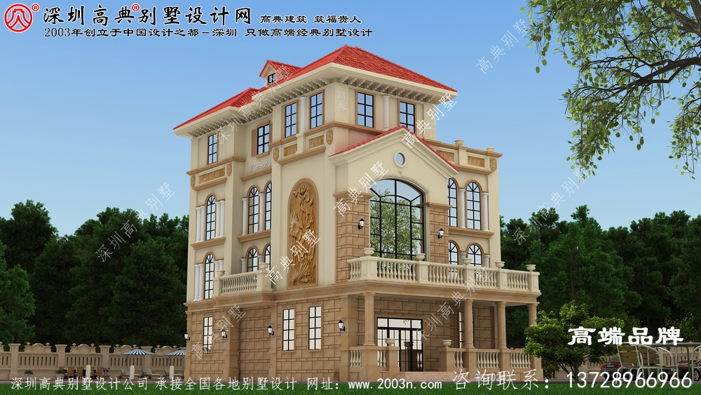 四層農村自建別墅設計圖，框架結構 主體造價：60萬