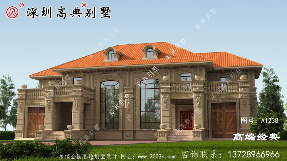 農村345平方的兩層樓圖,不用借錢就能建成,不能不推薦。
