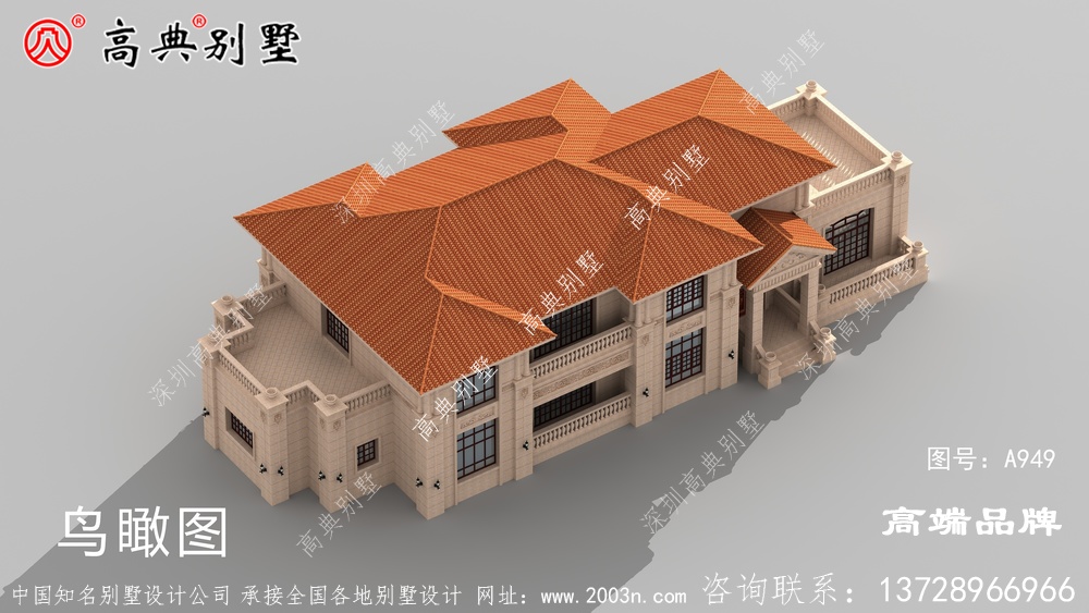 該別墅是典型的歐式風(fēng)格采用歐式石材裝飾簡(jiǎn)潔大氣